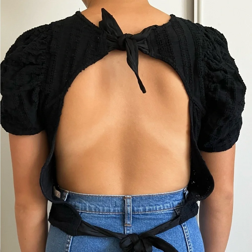 Free People open back crop top.